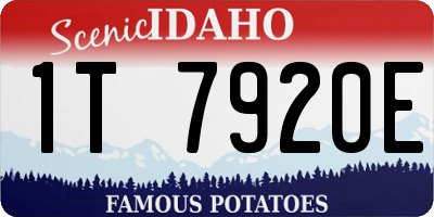 ID license plate 1T7920E