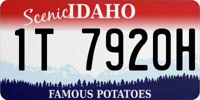 ID license plate 1T7920H