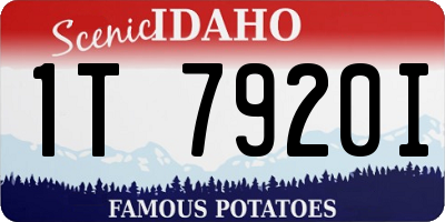 ID license plate 1T7920I
