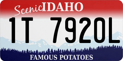 ID license plate 1T7920L