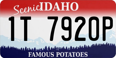 ID license plate 1T7920P