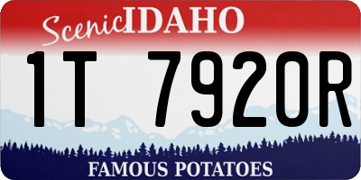 ID license plate 1T7920R