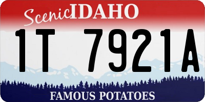 ID license plate 1T7921A