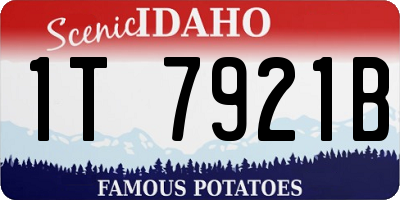 ID license plate 1T7921B
