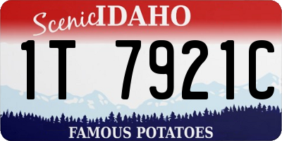 ID license plate 1T7921C