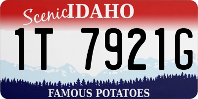 ID license plate 1T7921G