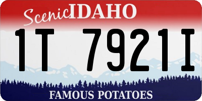 ID license plate 1T7921I