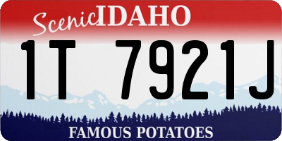 ID license plate 1T7921J