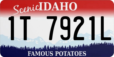 ID license plate 1T7921L