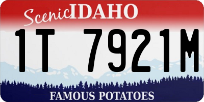 ID license plate 1T7921M