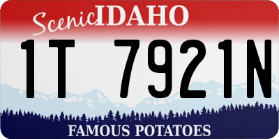 ID license plate 1T7921N