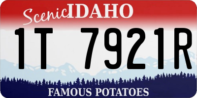 ID license plate 1T7921R
