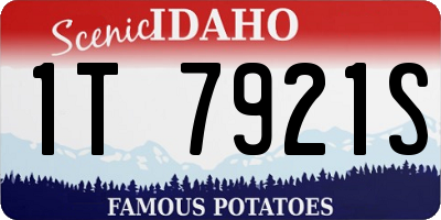 ID license plate 1T7921S