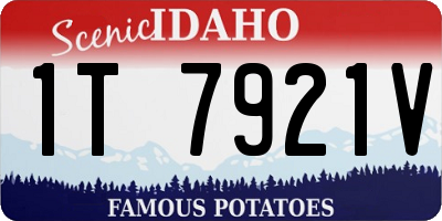 ID license plate 1T7921V