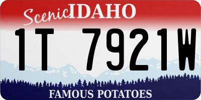 ID license plate 1T7921W