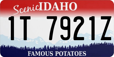 ID license plate 1T7921Z