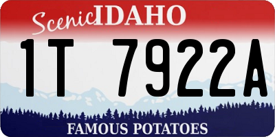 ID license plate 1T7922A
