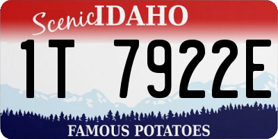 ID license plate 1T7922E