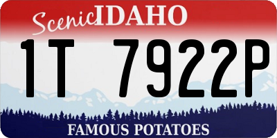 ID license plate 1T7922P