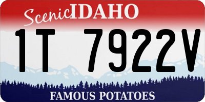 ID license plate 1T7922V