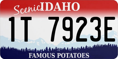 ID license plate 1T7923E