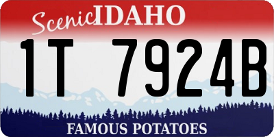 ID license plate 1T7924B