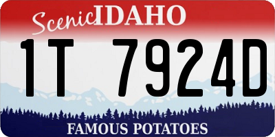 ID license plate 1T7924D