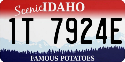 ID license plate 1T7924E
