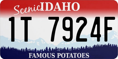 ID license plate 1T7924F