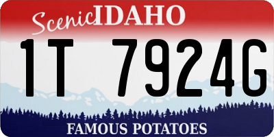 ID license plate 1T7924G
