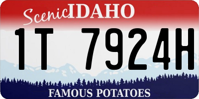 ID license plate 1T7924H