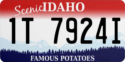 ID license plate 1T7924I