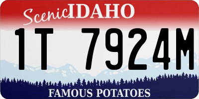 ID license plate 1T7924M