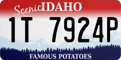 ID license plate 1T7924P
