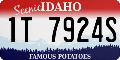 ID license plate 1T7924S
