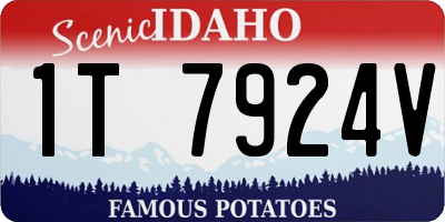 ID license plate 1T7924V
