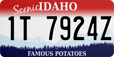 ID license plate 1T7924Z