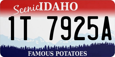 ID license plate 1T7925A