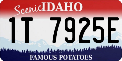 ID license plate 1T7925E