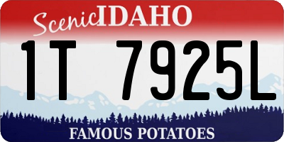 ID license plate 1T7925L