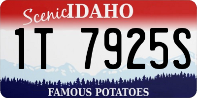 ID license plate 1T7925S