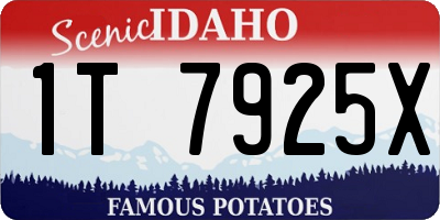 ID license plate 1T7925X