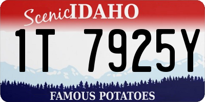 ID license plate 1T7925Y