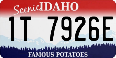 ID license plate 1T7926E