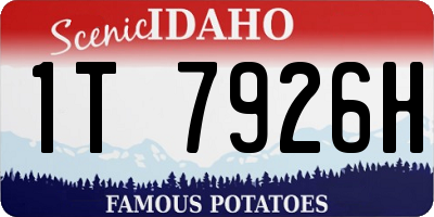 ID license plate 1T7926H