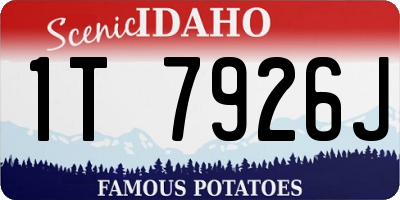 ID license plate 1T7926J