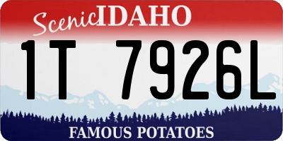 ID license plate 1T7926L