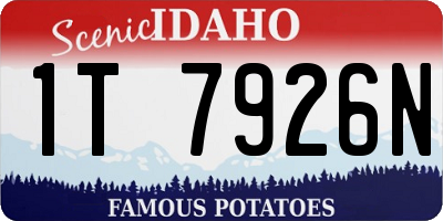 ID license plate 1T7926N