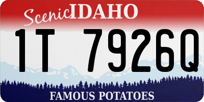 ID license plate 1T7926Q