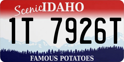 ID license plate 1T7926T